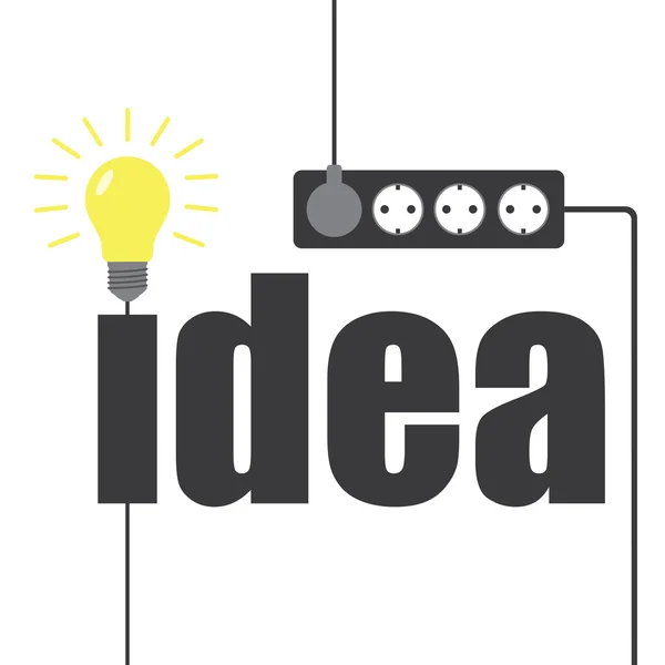 Light bulb idee en uitlaat — Stockvector