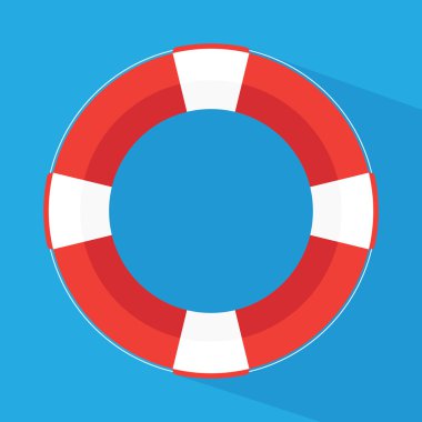 Lifebuoy düz simgesi