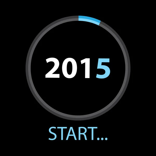 Begin 2015 jaar — Stockvector