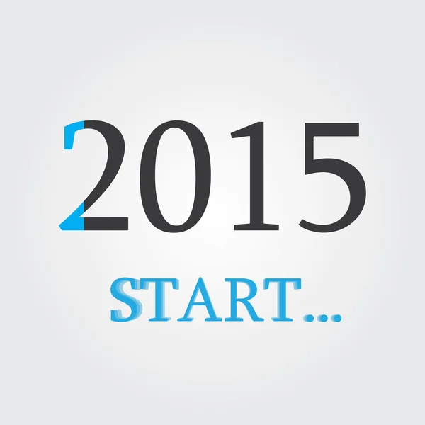 Start 2015 Jahr — Stockvektor