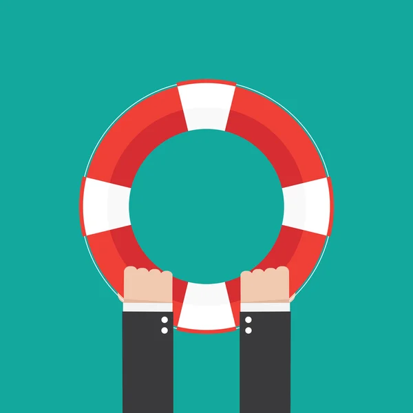 Lifebuoy Icono plano — Vector de stock