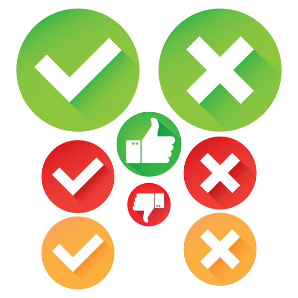 Yes or No Vector Icons