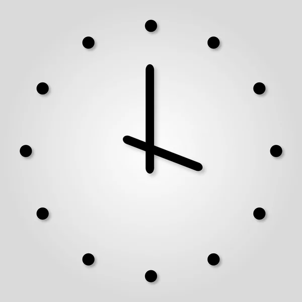 Reloj minimalista de moda con sombra transparente — Vector de stock
