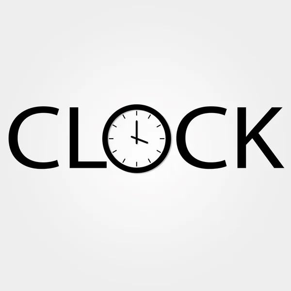 Relógio minimalista na moda com sombra transparente —  Vetores de Stock