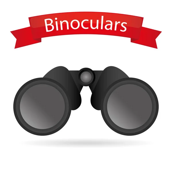 Binoculars on white background — Stock Vector