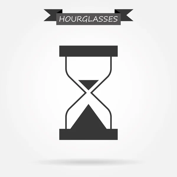 Reloj de arena sobre fondo blanco — Vector de stock