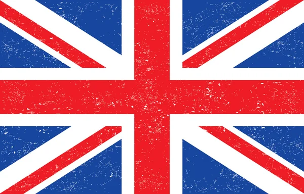 Grunge estilo bandera de Gran Bretaña — Vector de stock