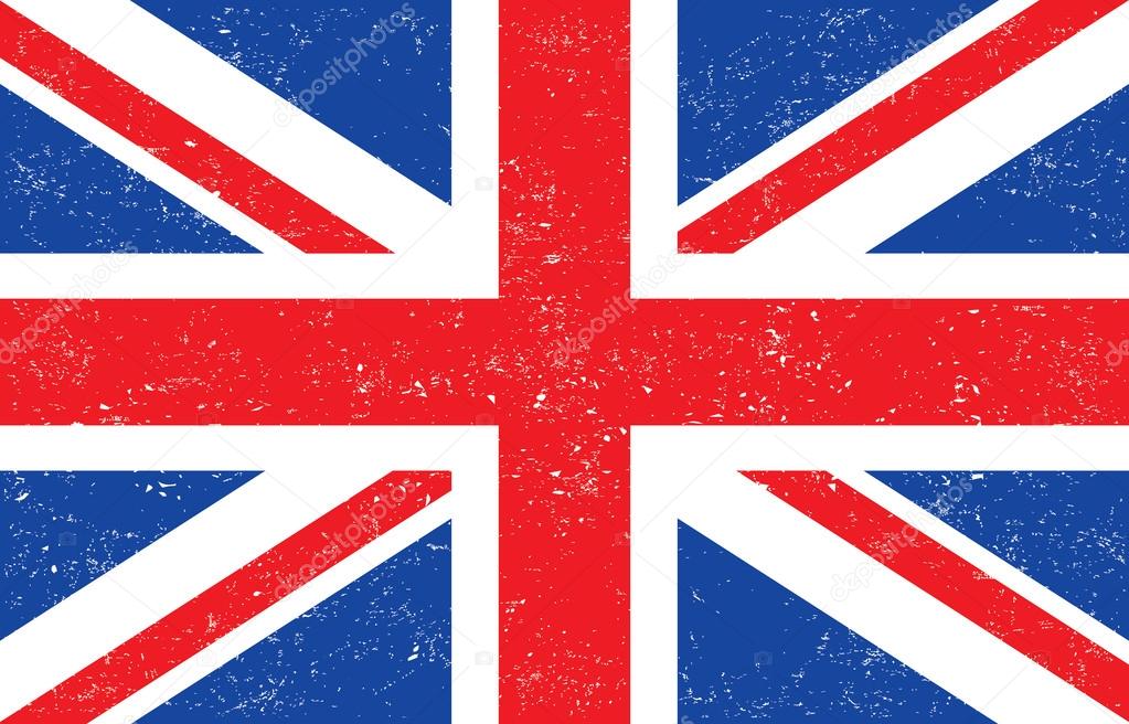 Grunge styled flag of great britain