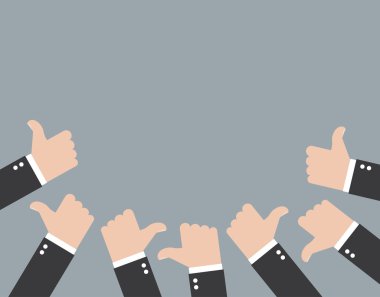 Fazla el başparmak yukarıya ile