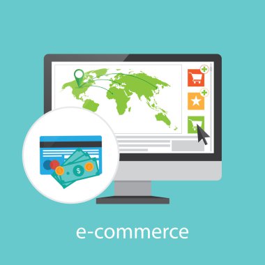Online alış-veriş infographics