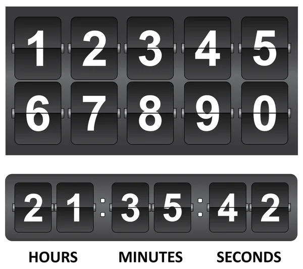 Black Countdown-timer — Stockvector