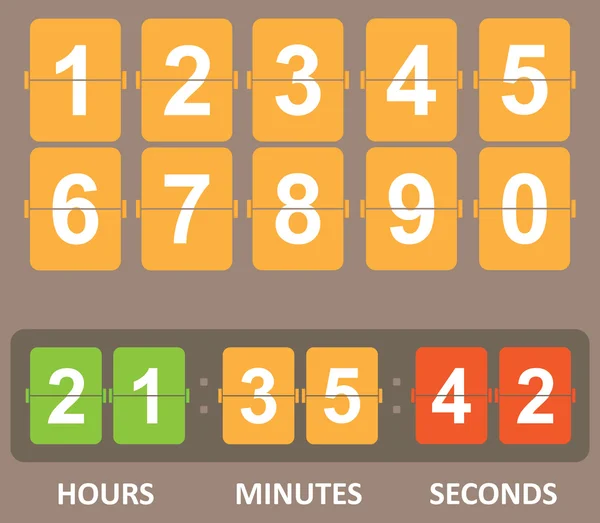 Farbe Countdown-Timer — Stockvektor