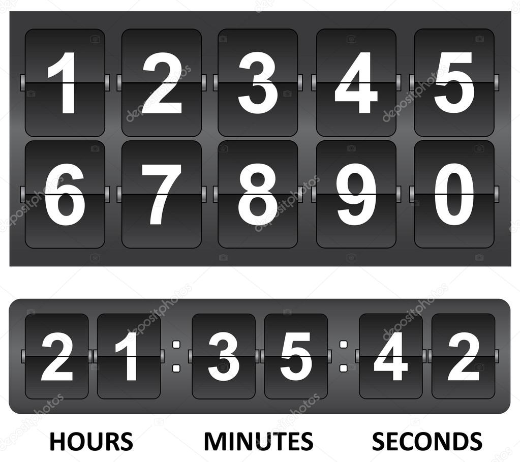 Black Countdown timer