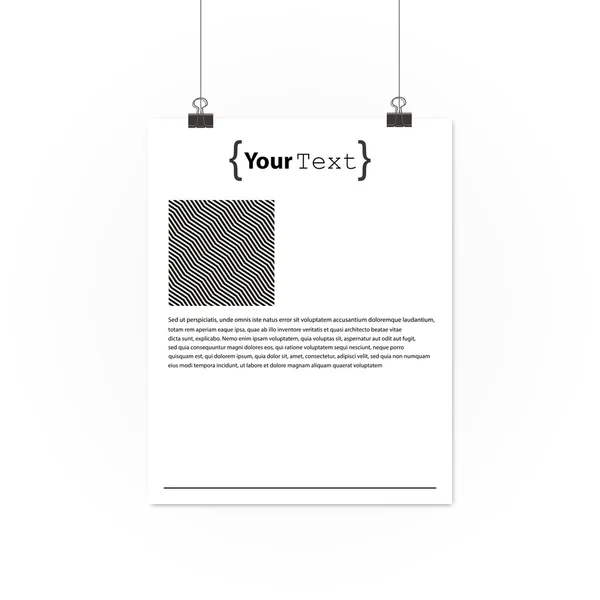 Poster im A4-Format mit Ihrem Text. — Stockvektor