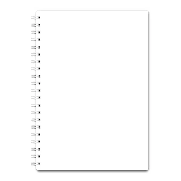 Cuaderno en espiral realista en blanco — Vector de stock