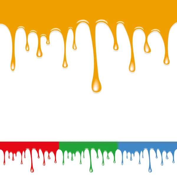 Peinture fond dégoulinant coloré — Image vectorielle