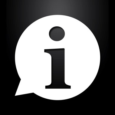 Siyah bilgi simgesi.