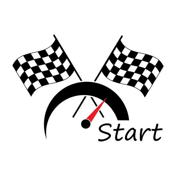 Wyścigi z Checkered flag — Wektor stockowy