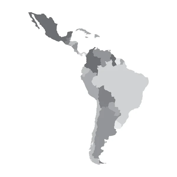 Mapa de América Latina — Vector de stock