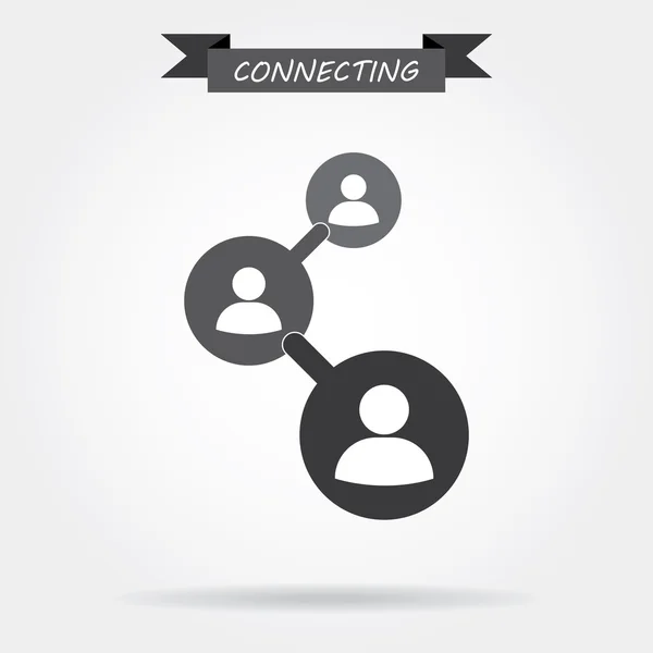 People connecting icon — Stock Vector