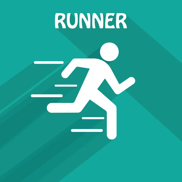 Un hombre corriendo — Vector de stock