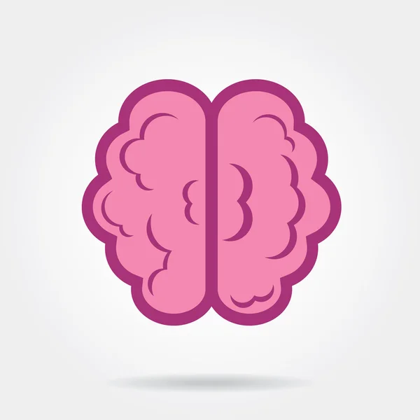 Pink Brain icon — Stock Vector