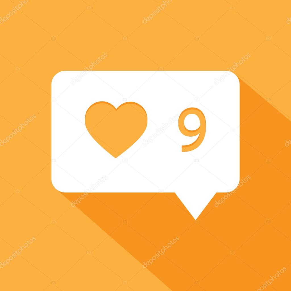 Vector illustration of Like Counter Notification Icon