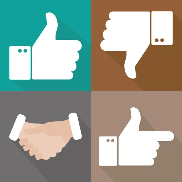 Hands thumbs up  and down — Stock Vector