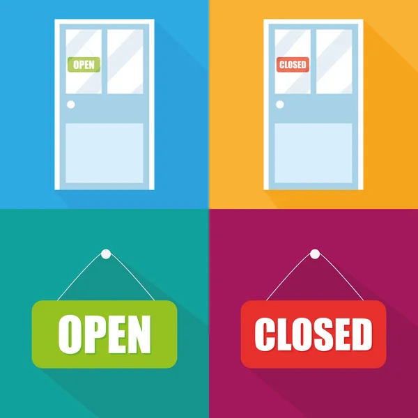 Open and Closed signs — Stock Vector