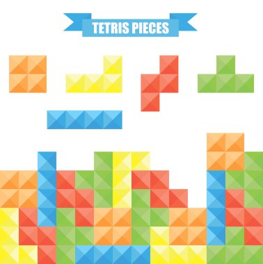Game Tetris pieces clipart