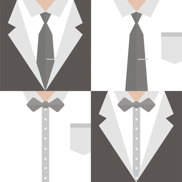 Quatre hommes d'affaires en costume — Image vectorielle