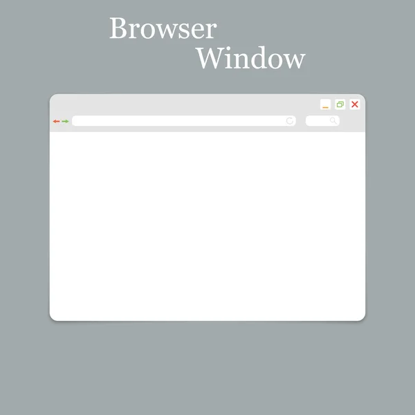 Fenêtre du navigateur sur gris — Image vectorielle