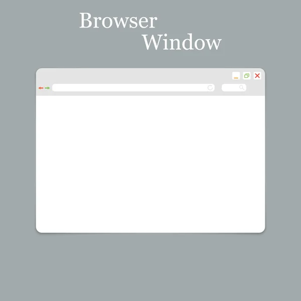 Webbläsarfönster på grå — Stock vektor