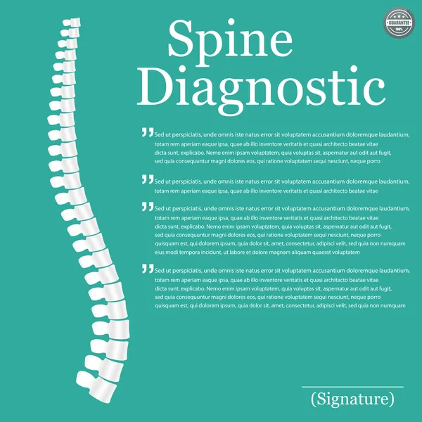 Tło diagnostyki kręgosłupa — Wektor stockowy