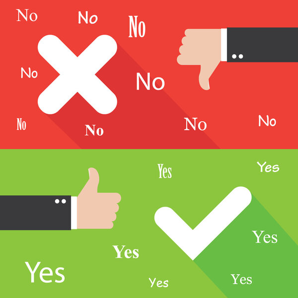 Красные и зеленые баннеры с руками
