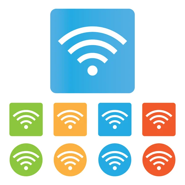 Farb-Wifi-Symbole — Stockvektor