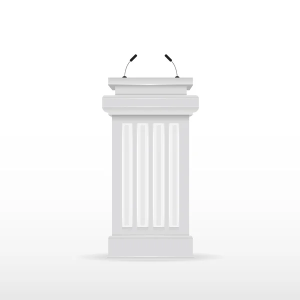 Soporte Rostrum con Micrófonos — Vector de stock