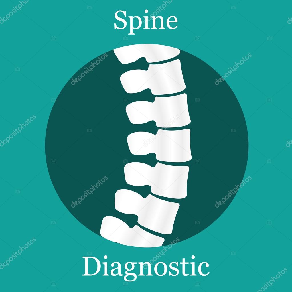 Spine Diagnostic in circle. Vector