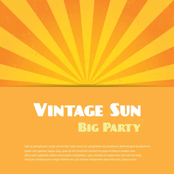 Vintage sun background — Stock Vector