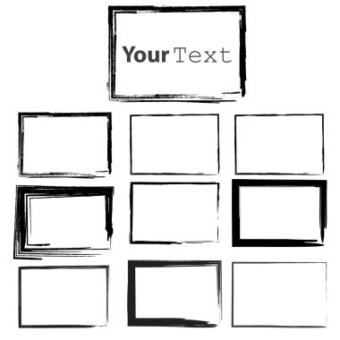 Grunge Black Frames clipart