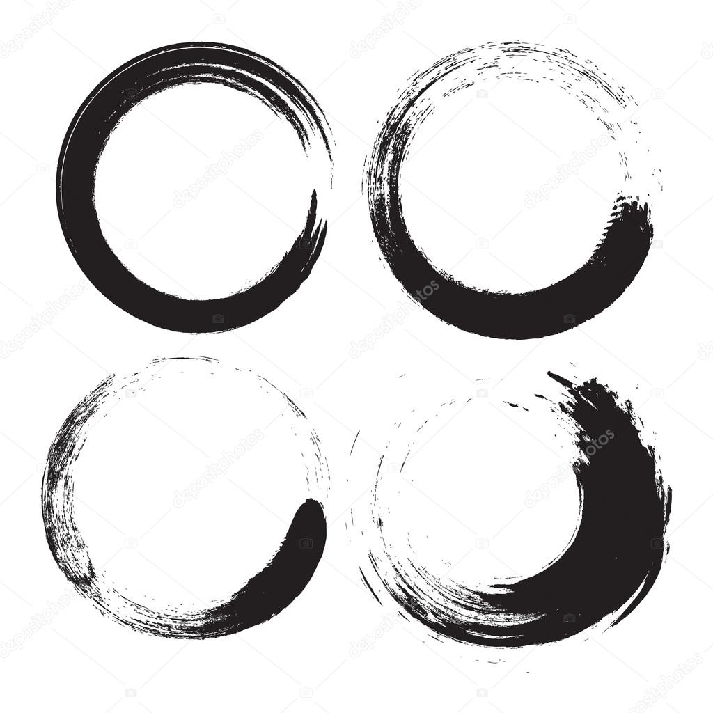 Grunge black circles