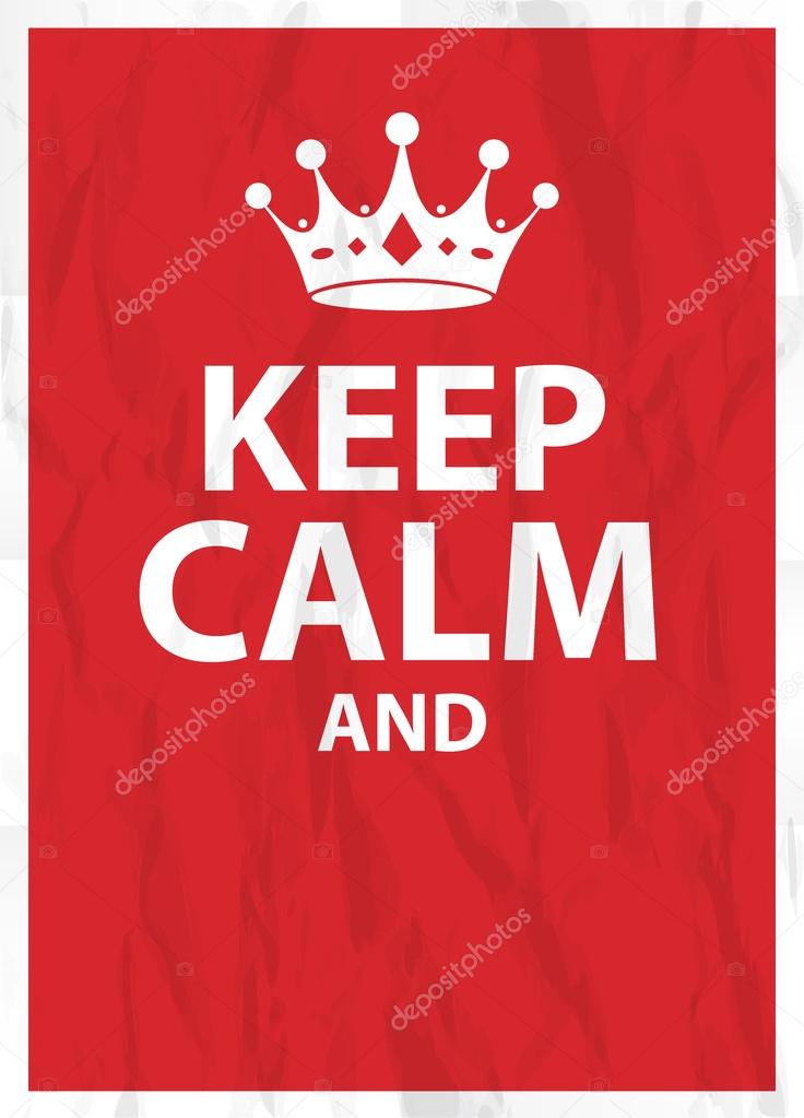 Keep calm poster