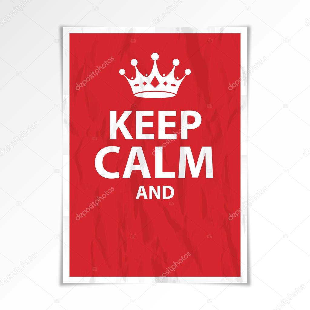 Keep calm poster