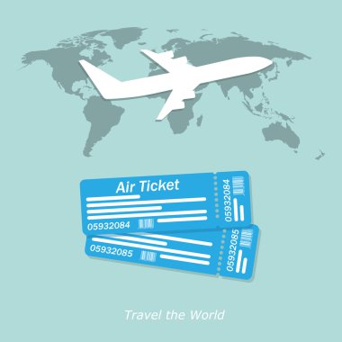 Beyaz uçak ile seyahat kavramı