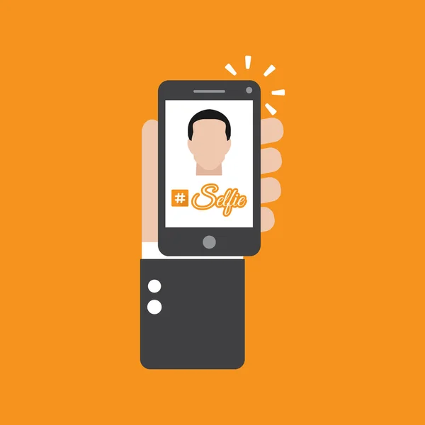 Selfie estilo consepto — Vector de stock