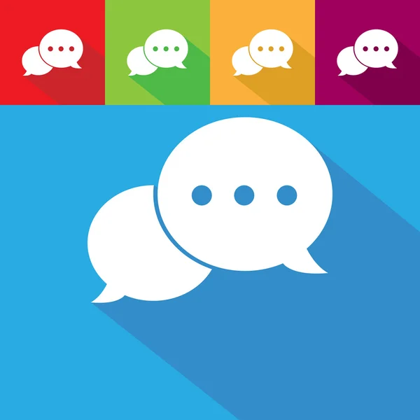 Signo de chat iconos — Vector de stock