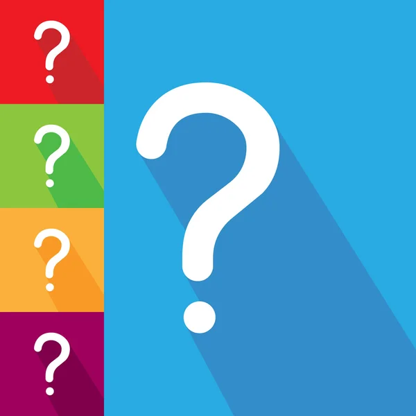 Question icons on color — Stock Vector