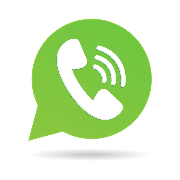 Handset green  icon — Stock Vector