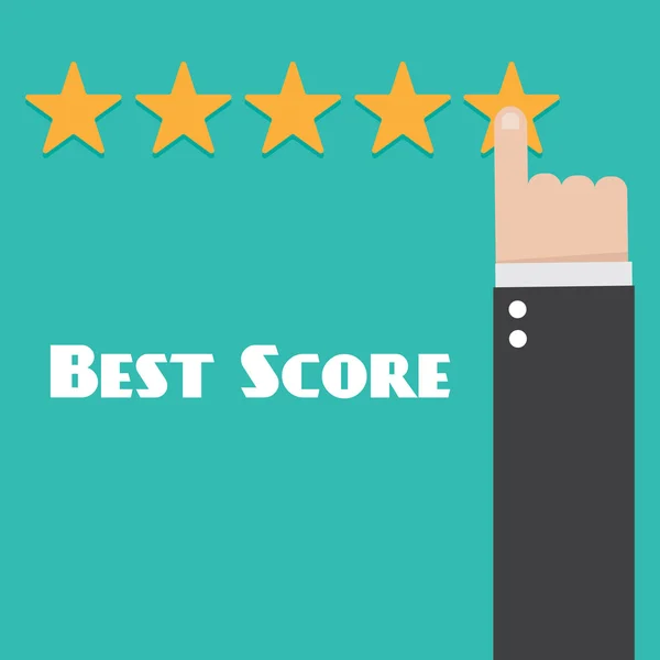 Best score. Flat design — Stock Vector