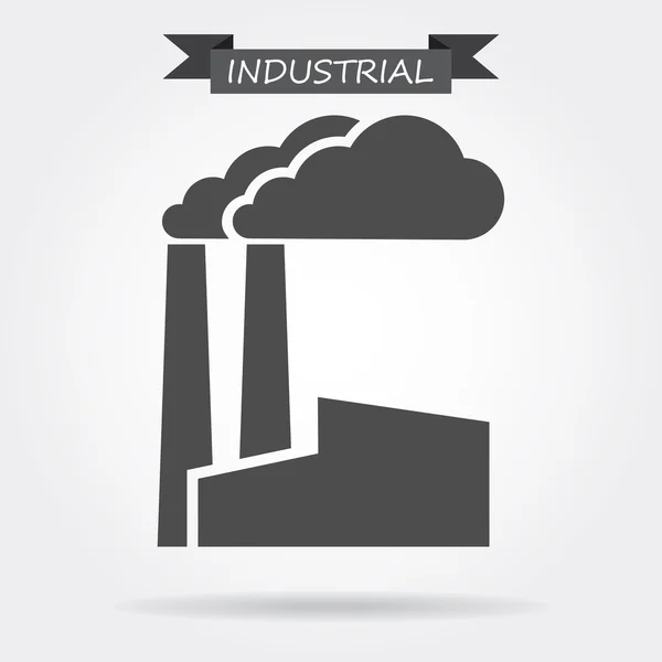 Icono de edificio industrial — Vector de stock